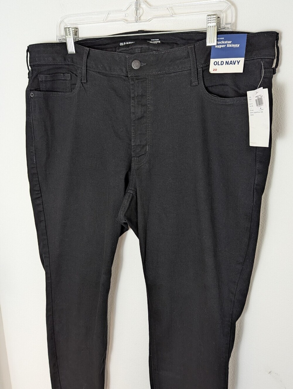 NWT Women’s Old Navy High Rise Rockstar Super Skinny Black Jeans Size 20
